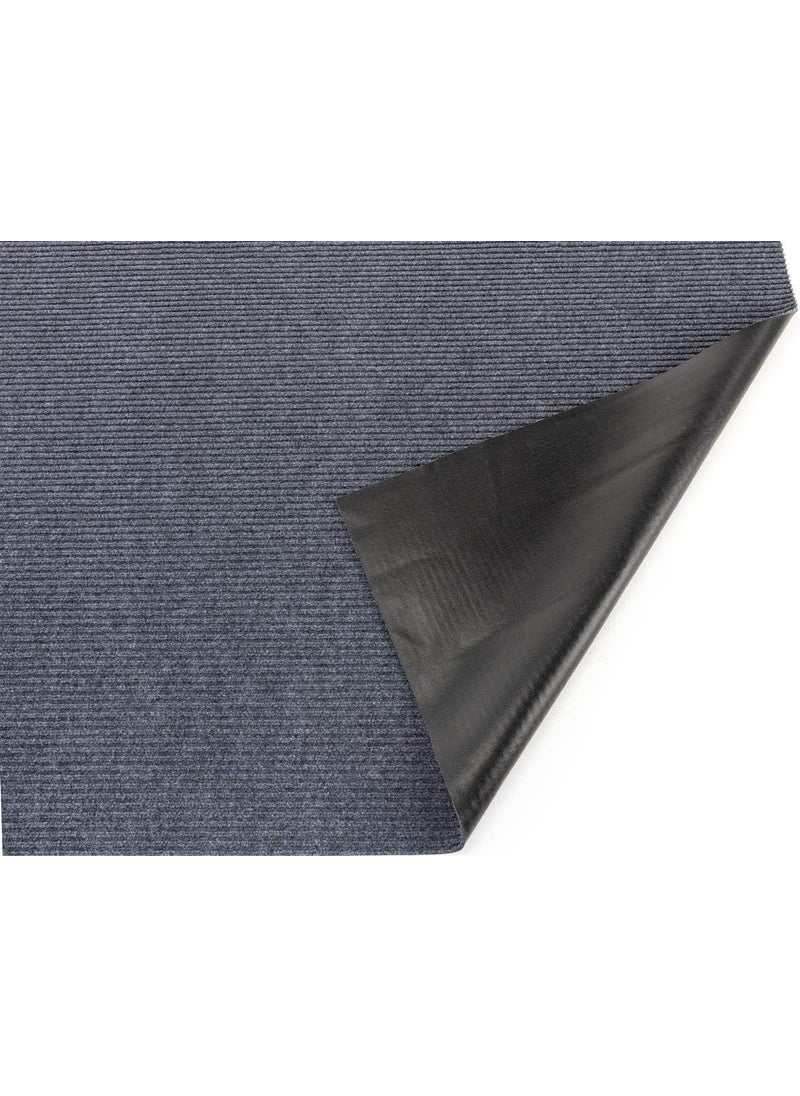 Displays2go Displays2go Rollable Runner 5 x 10 Polyester Carpet wNonSlip PVC Backer  Gray CAR8BK  - Image 2
