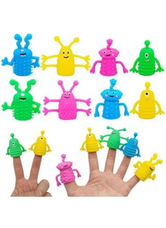 Tpr Animal Finger Doll Soft Glue Monster Coat Expression Coat-Color:Silicone Cots Rainbow Color Mixed Style