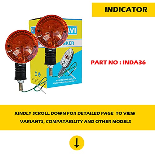 NIKAVI INDA36 Blinker Indicator Assly. Compatible for Yamaha RX-100 (Front) (Set of 2) - Image 2