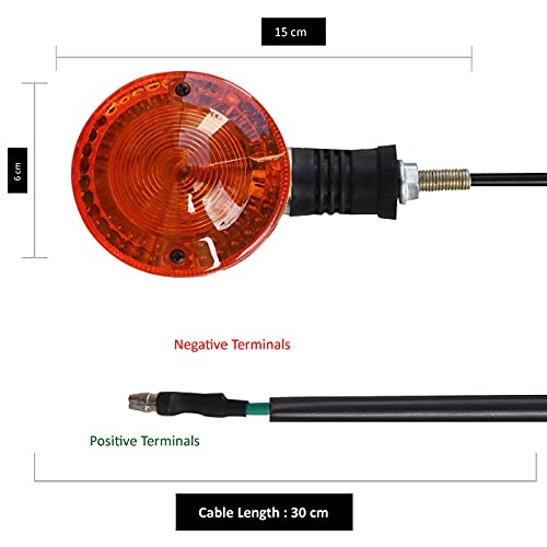 NIKAVI INDA36 Blinker Indicator Assly. Compatible for Yamaha RX-100 (Front) (Set of 2) - Image 4