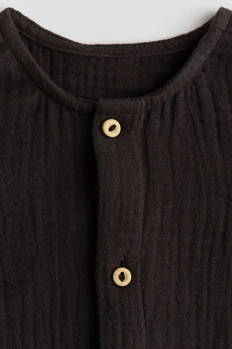 H&M Cotton muslin romper suit