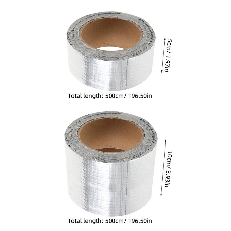 2 قطعة من شريط المطاط البيوتيل الأسود لإصلاح التسرب الخارجي وسد تشققات الأسطح وصيانة عربة السكن المتنقلة - Image 3