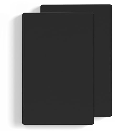 ELEGRP Blank Wall Plate Cover, 1-Gang Screwless Blank Outlet Plate, Mid-Size 4.88" x 3.13" Unbreakable Thermoplastic Blank Faceplate Cover for Unused Outlets/Switches, UL Listed (2 Pack, Matte Black) - Image 1
