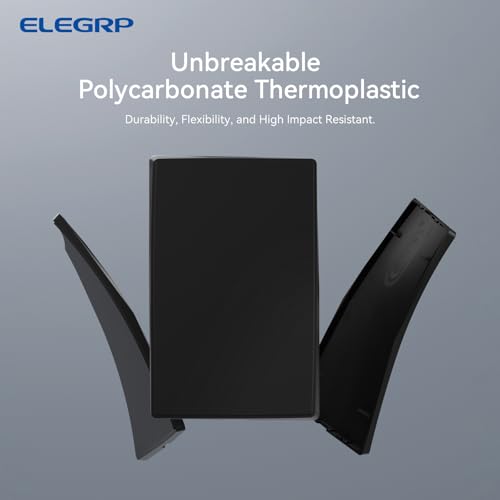 ELEGRP Blank Wall Plate Cover, 1-Gang Screwless Blank Outlet Plate, Mid-Size 4.88" x 3.13" Unbreakable Thermoplastic Blank Faceplate Cover for Unused Outlets/Switches, UL Listed (2 Pack, Matte Black) - Image 4