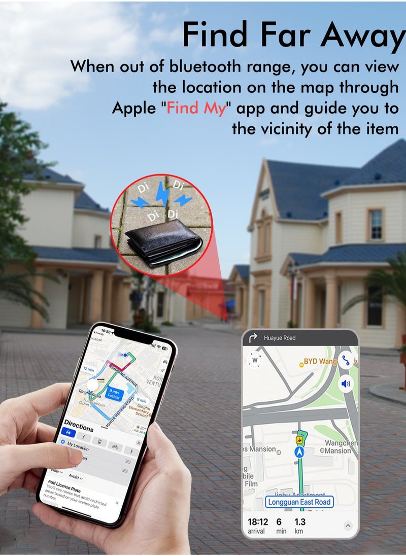 XQOOPS Smart Wallet Finder Card, XQOOPS Wireless Charging Wallet Locator. Works with Apple Find My (iOS Only), Item Tracker for Wallet, Luggage Tags, Phone, Passports and More (1Pack-Black)  - Image 5