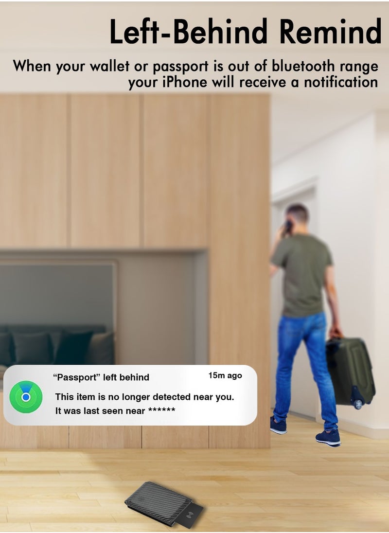 اكس كوبس - بطاقة ذكية ، مكتشف محفظة ، محفظة شحن لاسلكية تعمل مع Apple Find My (iOS فقط) ، الباحث عن العناصر للمحفظة ، علامات الأمتعة ، الهاتف ، جوازات السفر والمزيد (حزمة واحدة أسود) ... - Image 1