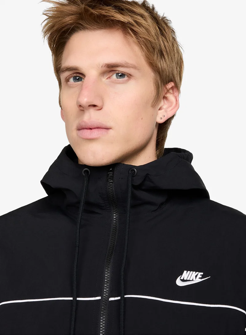 Nike BLACK/WHITE/(WHITE) Club Athlete Jacket for Men | Best Price UAE