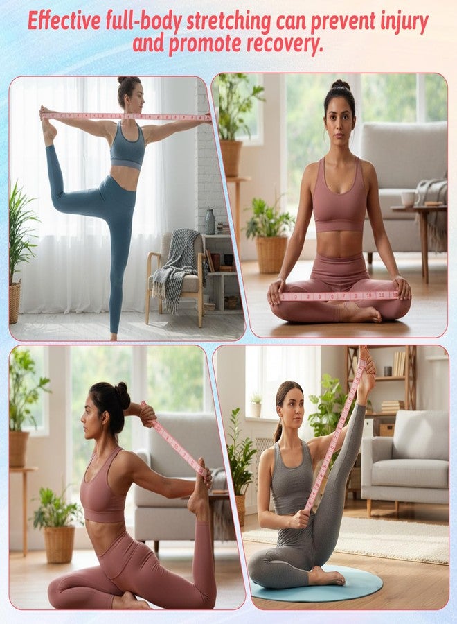 salbsever 12 Loops Yoga Band, Yoga Bands for Stretching Stretching Bands Stretch Straps with Loops for Dance, Gymnastics, Physical Therapy, Flexibility & Resistance Training, Ballet, Latin Workouts - Image 5