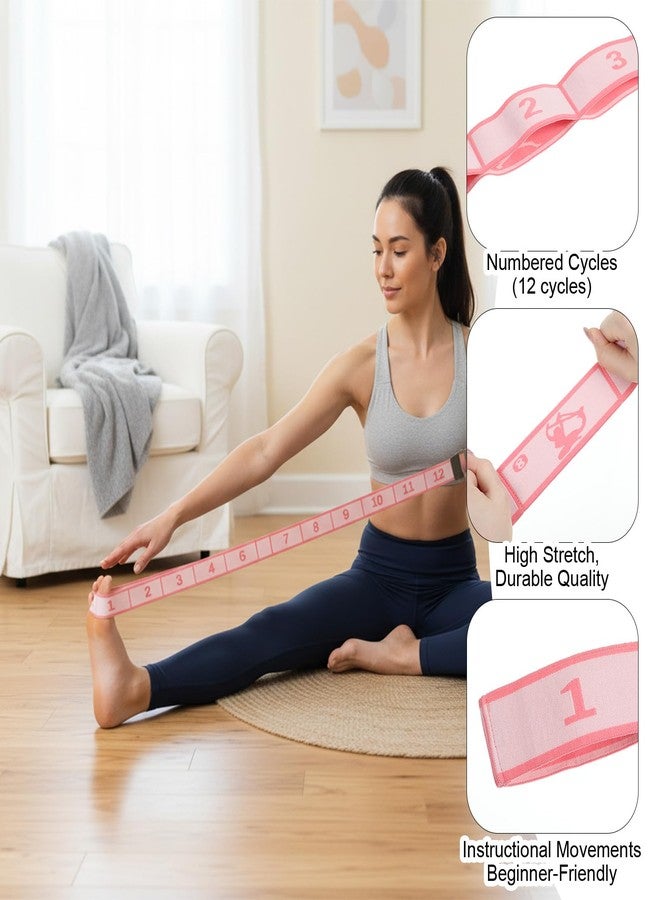 salbsever 12 Loops Yoga Band, Yoga Bands for Stretching Stretching Bands Stretch Straps with Loops for Dance, Gymnastics, Physical Therapy, Flexibility & Resistance Training, Ballet, Latin Workouts - Image 3
