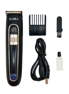 ELORA Rechargeable Beard & Hair Trimmer with Fashion Design ELPC-1852 Black  - Image 2