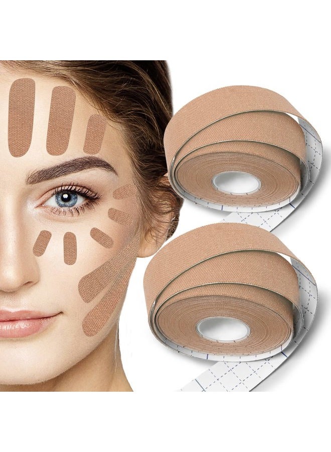 Sfuchin Facial Patches - Wrinkle Patches - Wrinkle Tape - Face Lifting Tape - Non-Invasive Wrinkle Remover - Multifunctional High Elasticity Wrinkle Forehead Eyes Face Neck Wrinkle Treatment - 2.5CM*1000CM - Image 1