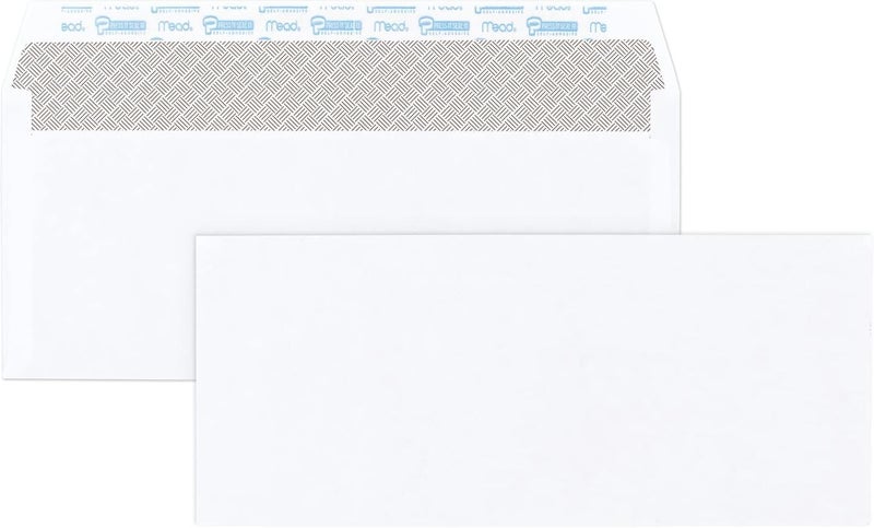 Mead #10 Security Business Envelopes Letter Size 4-1/8" x 9-1/2" – Peel and Seal, Privacy Lined, No-Window, Press-It Seal-It Self-Adhesive for Home & Office Mailing, 200 Count (742020) - Image 5