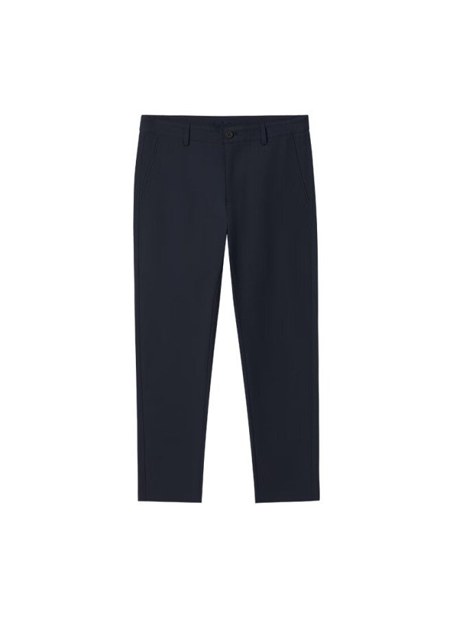 ASK Wendao Micro-elastic Wrinkle-free Cropped Pants, Simple Versatile Business Casual Trousers For Men, W8118, Royal Blue, Size 38 - Image 3