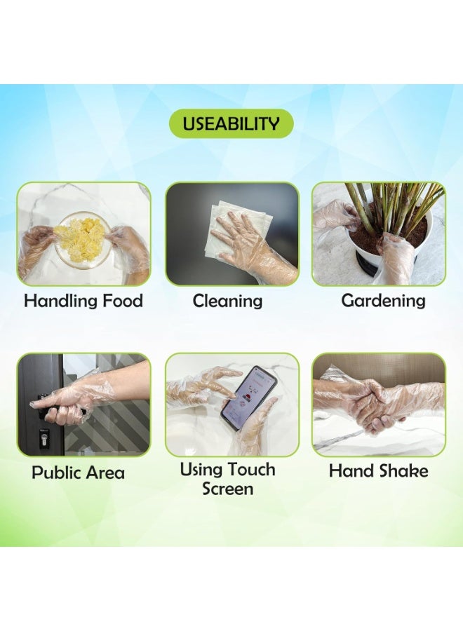 شاليمار قفازات شاليمار اليدوية ذات الاستخدام الواحد – عبوة من 1/200 قطعة – لون طبيعي – بحجم حر – قفازات متعددة الأغراض متينة للمنزل، المطبخ، التنظيف، والمزيد - Image 3