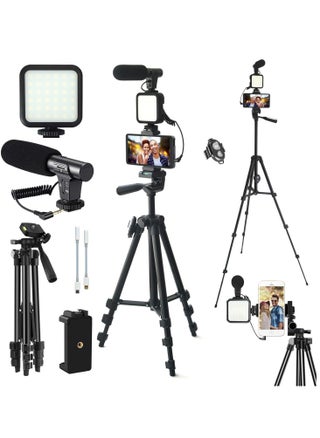 Vlogging YouTube Starter Kit – Complete Setup for Content Creators, Includes LED Ring Light, Tripod, Microphone, Camera Remote, and More for Professional Video Production - pzsku/ZA9E84F894F30C98EC755Z/45/_/1739907567/dd7062a4-b9b4-44a8-9fb1-cbc5775df406