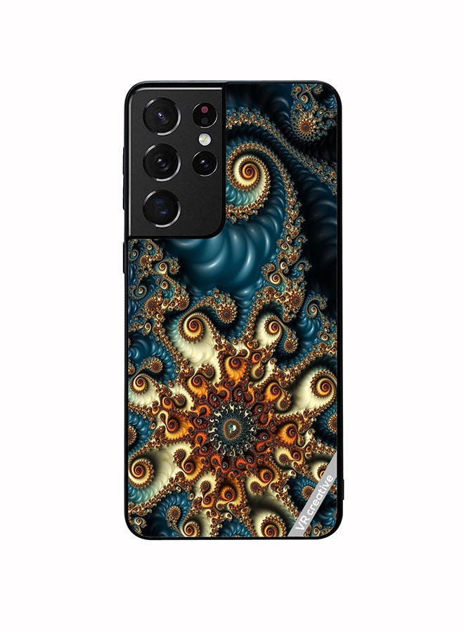 VR CREATIVE Protective Case Cover For Samsung Galaxy S21 Ultra 5G Mandala Design Multicolour - Image 1