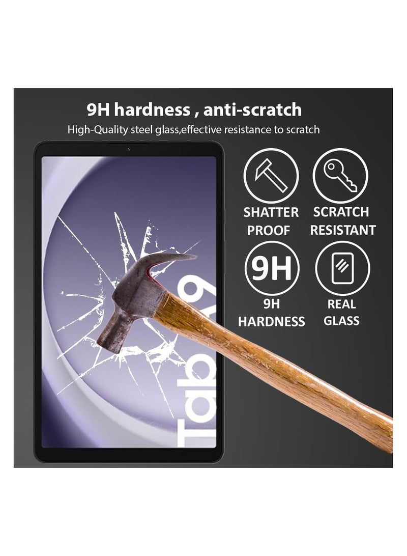DUSALA Tempered Glass for Samsung Galaxy Tab A9 8.7 inches Screen Protector, 9H Hardness, Anti-Fingerprints, No Bubbles, HD-Clear, Full Coverage Samsung Galaxy Tab A9 Tablet Film - Image 4