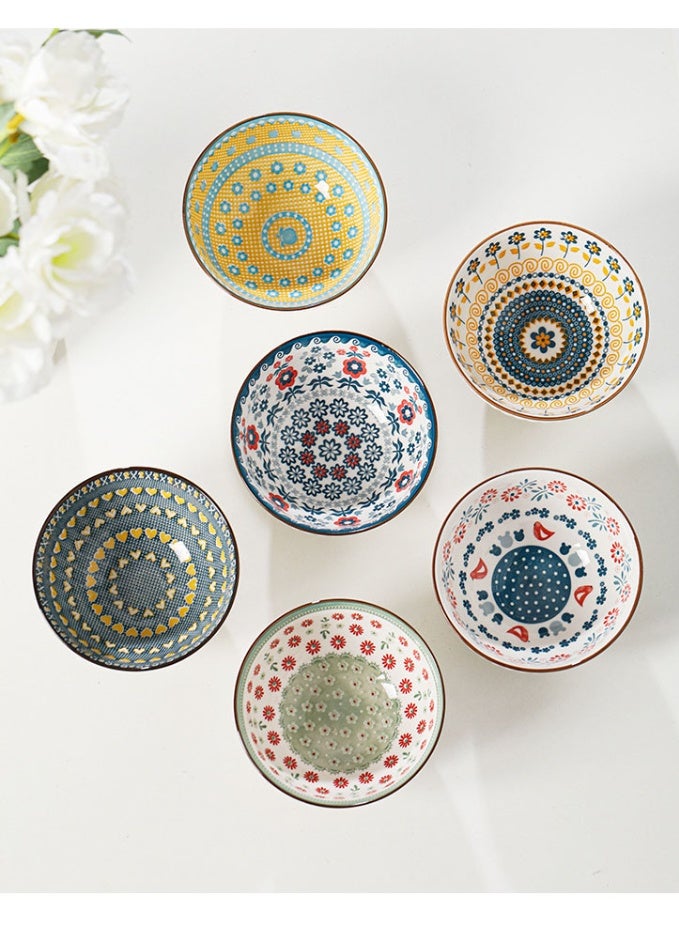 GuRiver Ceramic Bowl Set Small Bowls Gift Box- Porcelain Dessert Bowls 10 oz - 6 Little Bowl for Rice | Soup | Snack | Side Dishes | Yogurt | Ice Cream - Coloful Cute Bowl Sets Microwave | Dishwasher Safe - 4.5 Inch - Image 2