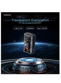 Yesido Yesido YP35 High Quality Transparent Shell LED Display 10000mAh Power Bank  - Image 2