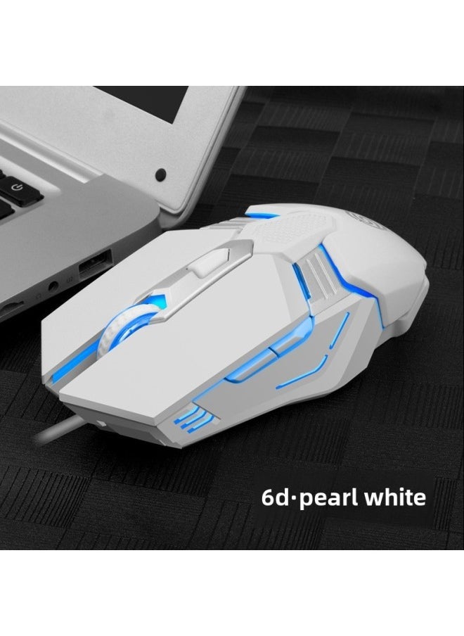 Generic - Viper M12 Gaming Mouse Mechanical Luminous Computer Notebook Office E-sports USB Wired Mouse Wholesale-Color:6D-Black - Image 1