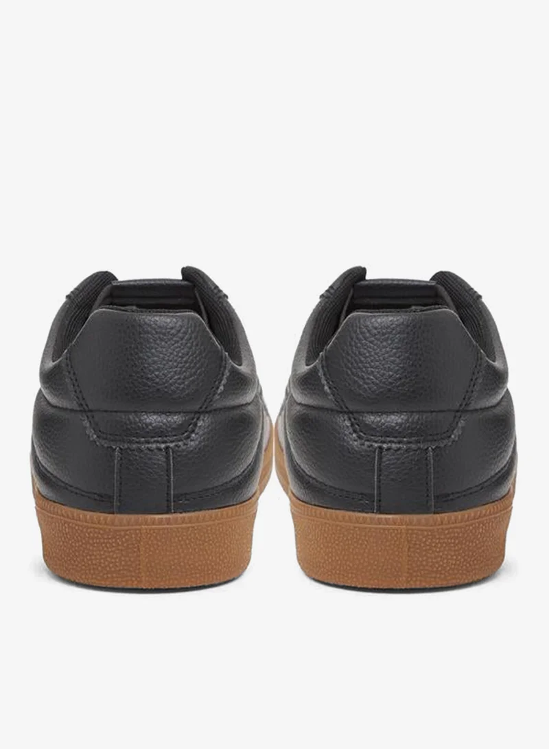 Styli  Men Black Quilted Lace-Up Sneakers for Men | Best Price UAE