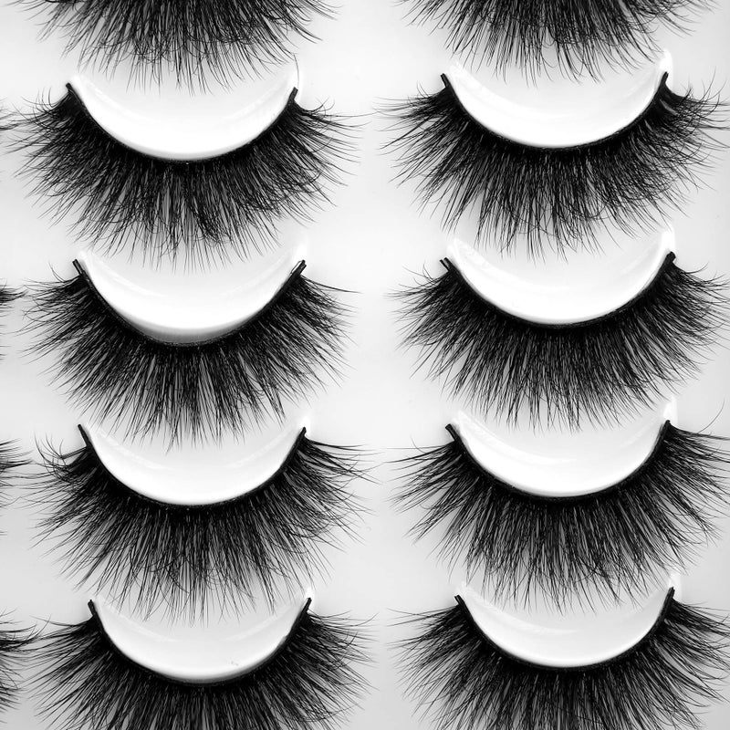 Lanflower Fake Eyelashes Natural Look Dramatic 3D Lashes Pack Faux Mink 20 Pairs 4 Styles - Image 5