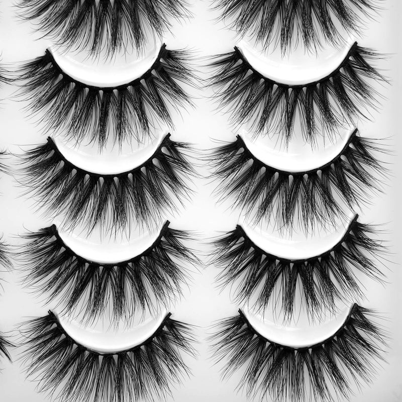 Lanflower Fake Eyelashes Natural Look Dramatic 3D Lashes Pack Faux Mink 20 Pairs 4 Styles - Image 3