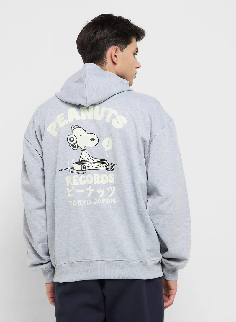 سفنتي فايف Oversized Basic Graphic Hoodie