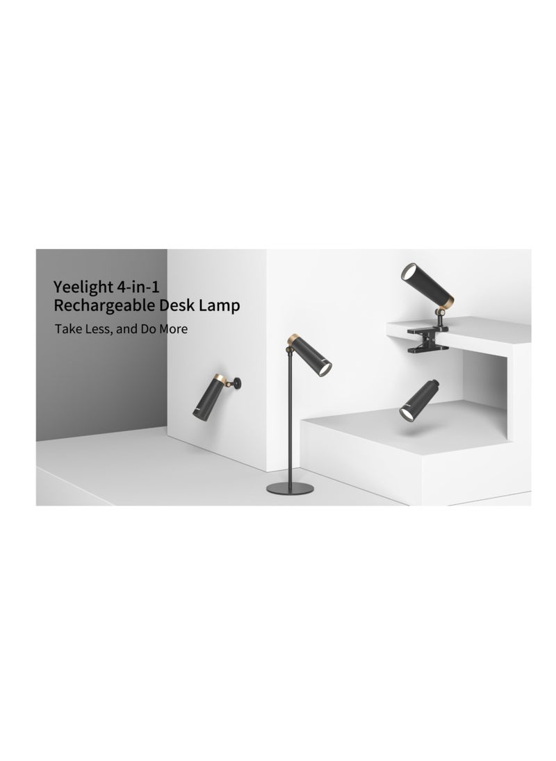 Yeelight - Yeelight 4-in-1 Rechargeable Desk Lamp Black Gold - Image 1