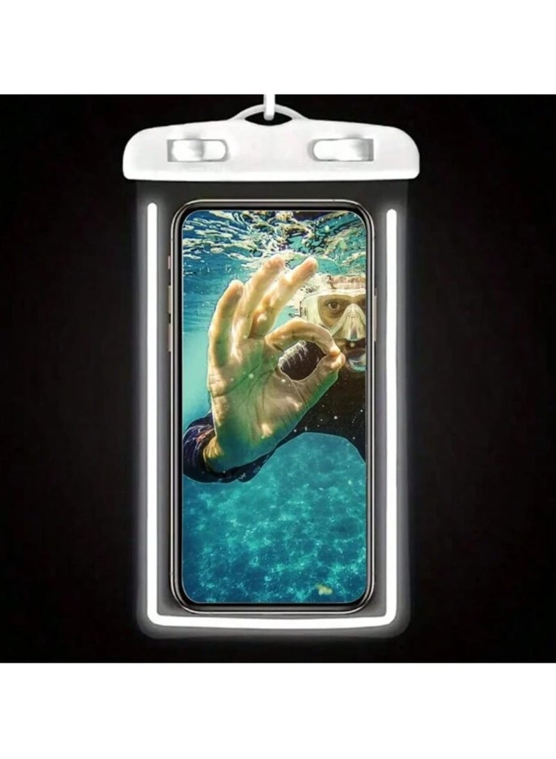 Waterproof Phone Case, Waterproof Airbag Case, Mobile Protection Case for Swimming Pool, iPhone Case Protects from Water, Swimming Phone Case, 1 Case to Protect Phone During Swimming, Sea, Water Parks, and Diving, High-Quality Bag for Waterproof Phone Protection, Case Allows Phone Usage Underwater, Waterproof Case, iPhone Waterproof Protective Cover, Water Protection Case Suitable for Phones like iPhone, Android, Samsung, Huawei, Waterproof Case for Smart Devices - White Color. - Image 4