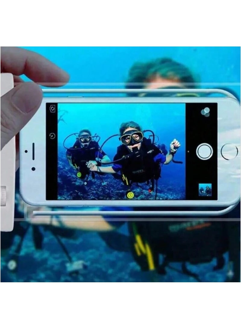 Waterproof Phone Case, Waterproof Airbag Case, Mobile Protection Case for Swimming Pool, iPhone Case Protects from Water, Swimming Phone Case, 1 Case to Protect Phone During Swimming, Sea, Water Parks, and Diving, High-Quality Bag for Waterproof Phone Protection, Case Allows Phone Usage Underwater, Waterproof Case, iPhone Waterproof Protective Cover, Water Protection Case Suitable for Phones like iPhone, Android, Samsung, Huawei, Waterproof Case for Smart Devices - White Color. - Image 5
