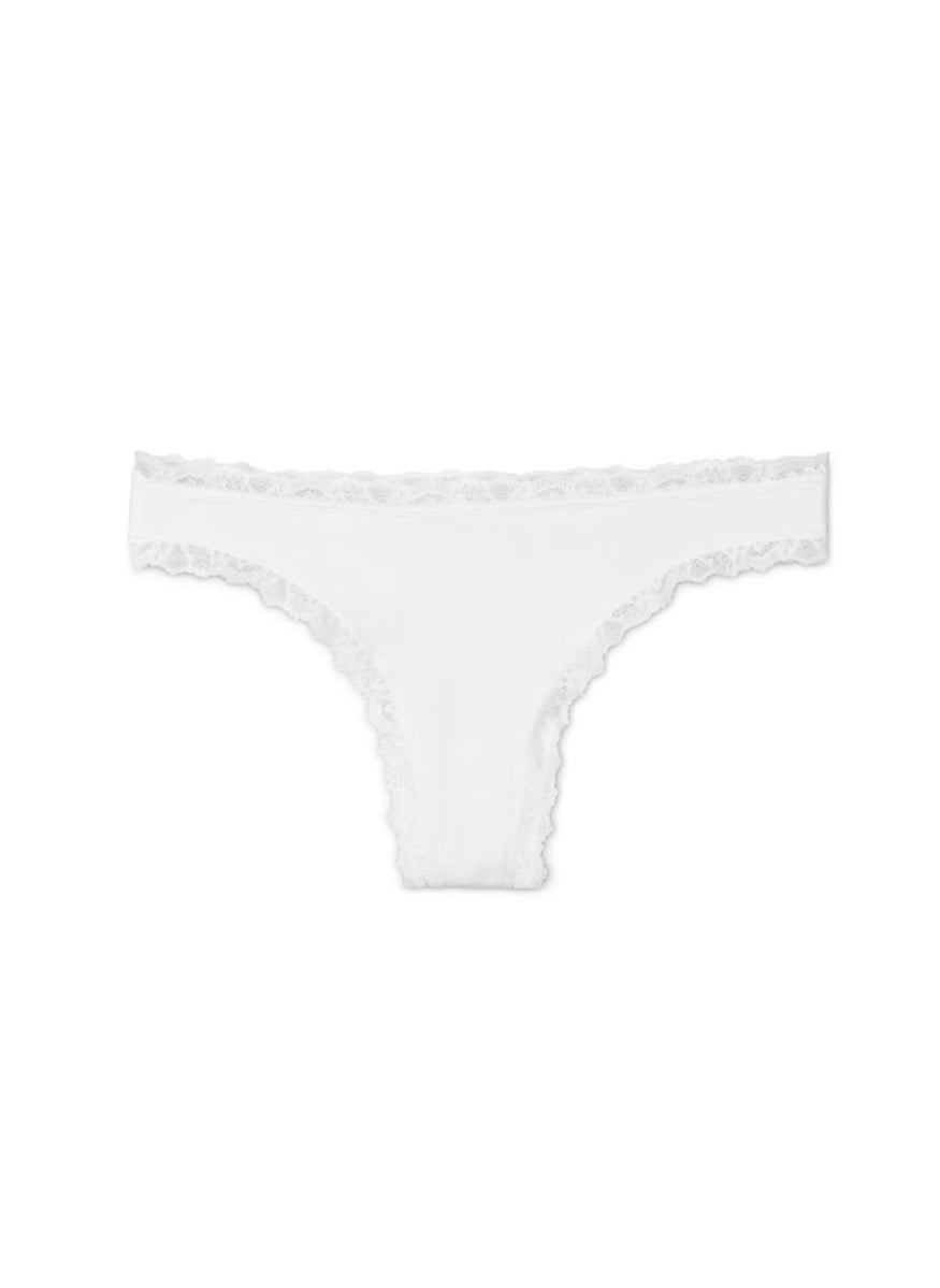 Tchibo - Women 5 Pcs Lace Thongs, White Combo - Image 1