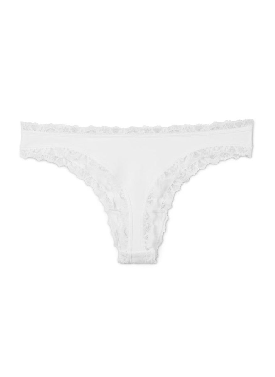 Tchibo - Women 5 Pcs Lace Thongs, White Combo - Image 1