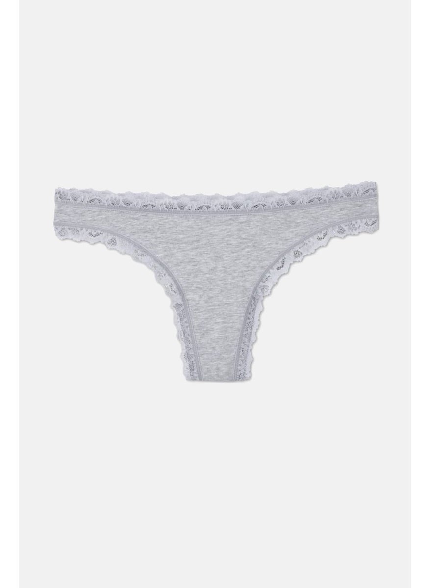 Tchibo - Women 5 Pcs Lace Thongs, White Combo - Image 1