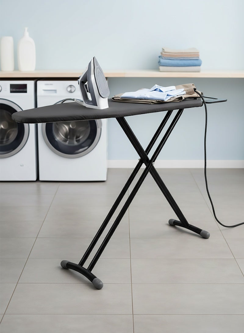 AGD Ironing Table with Heat-Resistant Cover, Adjustable Height,for Home and Laundry Room/ Black - Image 2