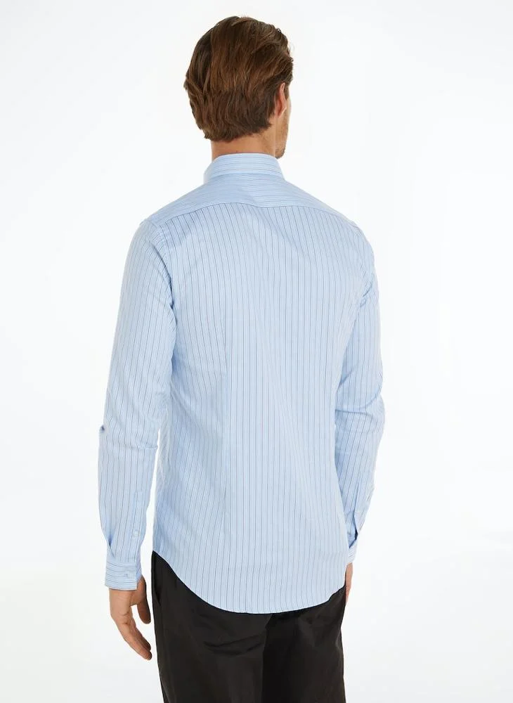 كالفن كلاين Striped Regular Fit Button Down Shirt