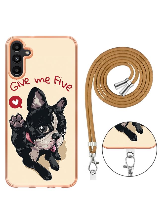 S-TOP Case For Samsung Galaxy A35 Electroplating Dual-side IMD Phone Case with Lanyard - Image 3