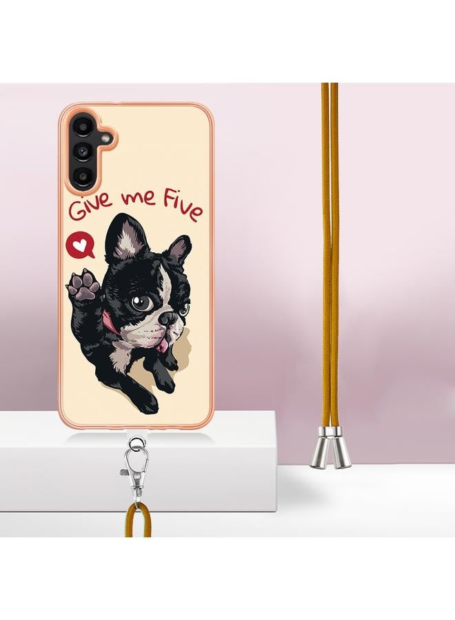 S-TOP Case For Samsung Galaxy A35 Electroplating Dual-side IMD Phone Case with Lanyard - Image 2