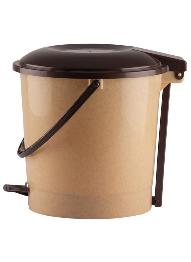 Kuber Industries Kuber Industries Plastic Pedal Dustbin With Handle For Home, Kitchen, Office, Bathroom, 7 Litre (Peach)-47KM0750  - Image 3
