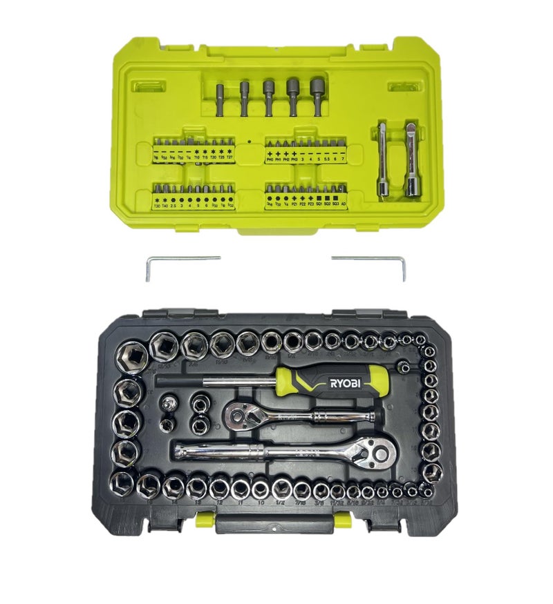 Ryobi 97 PC. 1/4" & 3/8" Drive Mechanics Tool Set - 6 Point - Image 3