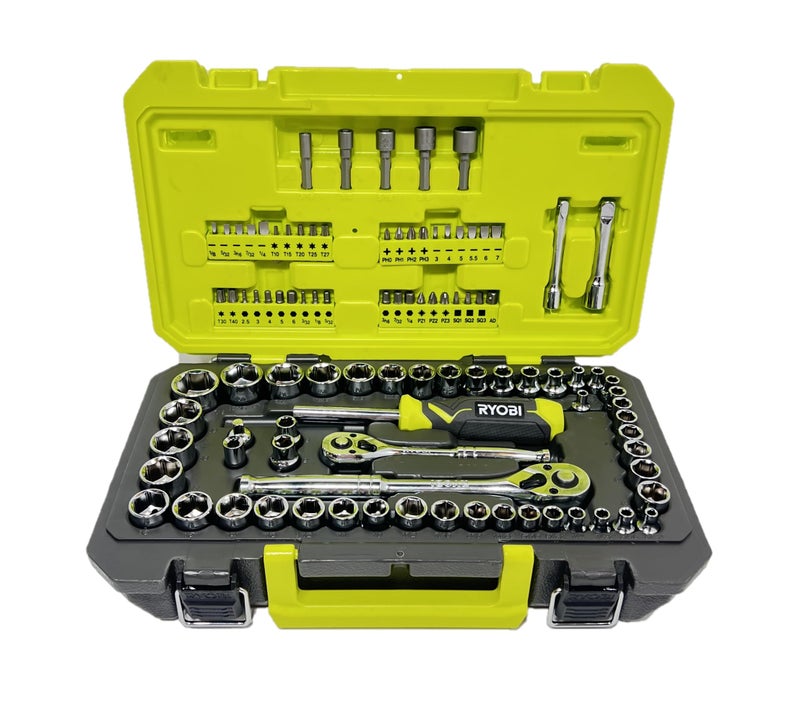 Ryobi 97 PC. 1/4" & 3/8" Drive Mechanics Tool Set - 6 Point - Image 5