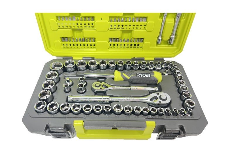Ryobi 97 PC. 1/4" & 3/8" Drive Mechanics Tool Set - 6 Point - Image 2