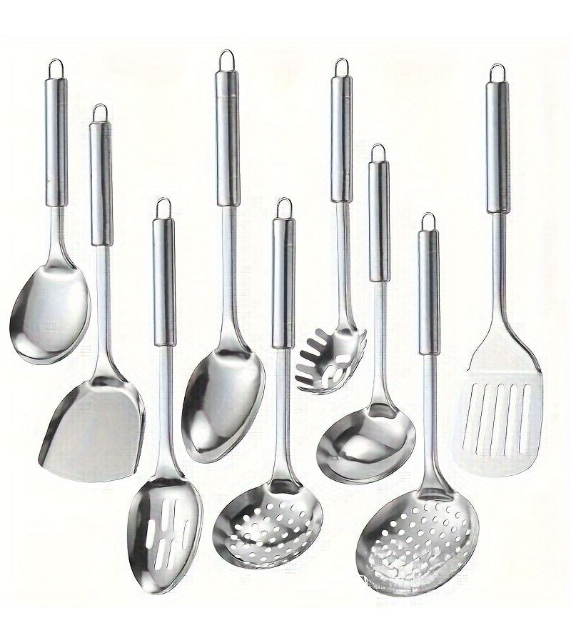 9 Pieces Modern Stainless Steel Cookware Set Non Stick Easy To Clean Convenient Storage For Home Chefs And Cooking Enthusiasts - Image 5