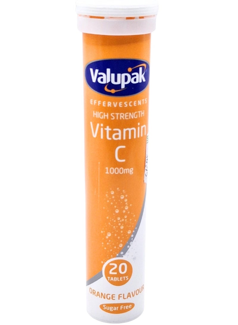 Valupak Vitamin C 1000Mg Eff Tablets 20'S