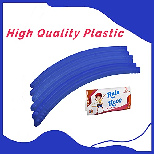 Toy Cloud Hoola Hoop Adults Exercise Classic Colour Interlockable Pieces Hula Hoop for Kids Girls Women Fitness Rings Adjustable 3 Size 17-27 Inch (Blue) - Image 4