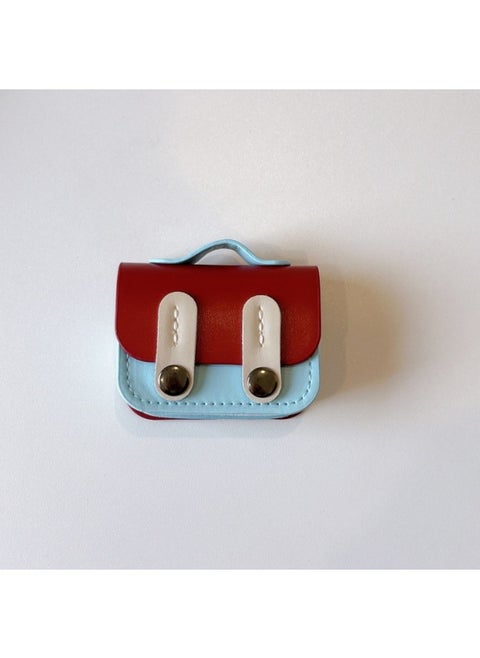 Simple For Apple Earphone Case Bluetooth Headset Pro2 Pink Earphone Case Vermilion AirPods Flip Case Ear-Color:[burgundy And Blue Flip-top Backpack]-Applicable Models:[universal For Airpods Pro/pro2]
