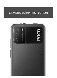 Generic غطاء حماية خلفي من السيليكون الشفاف المرن الناعم لهاتف Xiaomi POCO M3 - شفاف  - Image 3