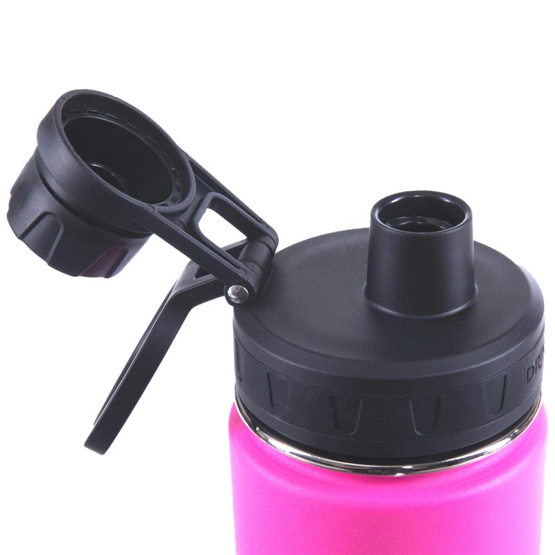 DRINCO Stainless Steel Water Bottle Spout Lid Vacuum Insulated Double Wall Water Bottle Wide Mouth (40oz 32oz 22oz 18oz 14oz) Leak Proof Keep Cold Sport Camping Hiking (22 oz  22oz Island Pink) - Image 4