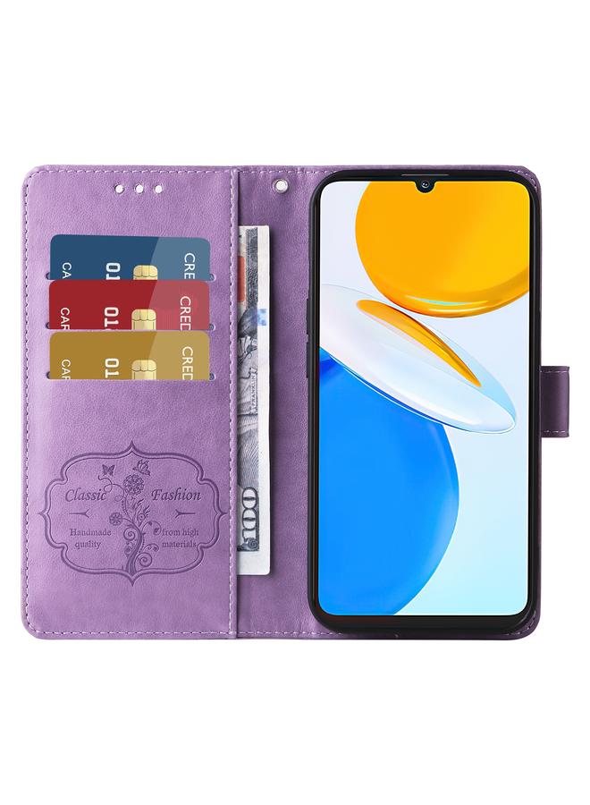 S-TOP Case For Honor X7 4G / Huawei Enjoy 30 Plus Embossed Butterfly Flowers Leather Phone Case - Image 4