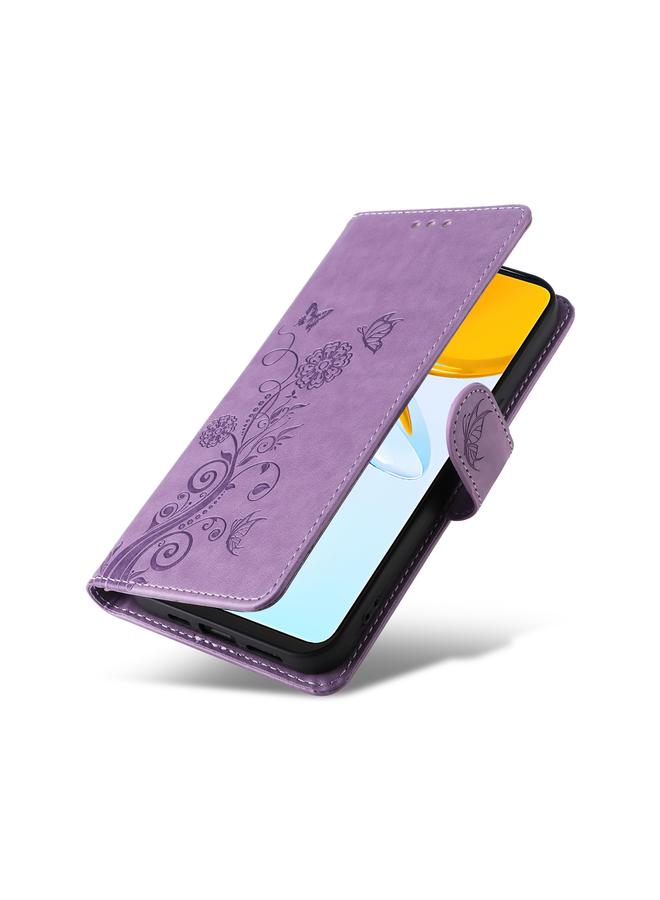 S-TOP Case For Honor X7 4G / Huawei Enjoy 30 Plus Embossed Butterfly Flowers Leather Phone Case - Image 5